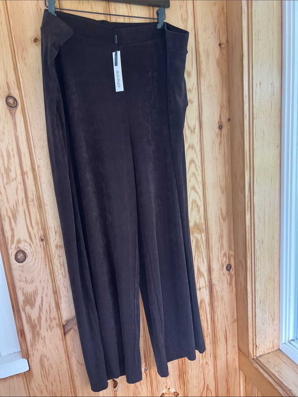 Chico's Wide-Leg Pull-On Pants in Chocolate Brown